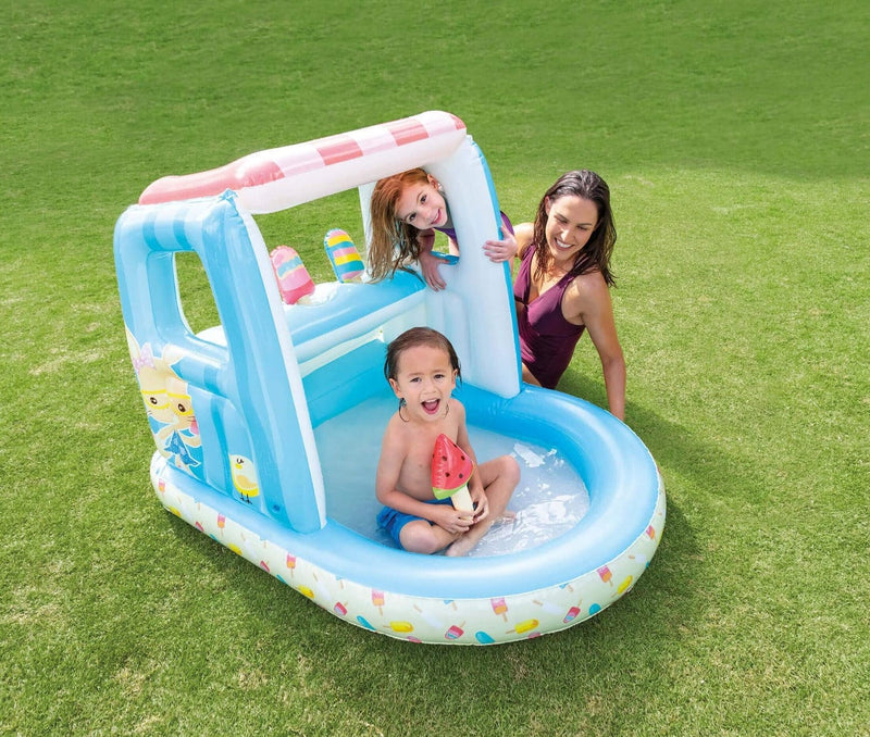 Laad de afbeelding in de Gallery-viewer, Intex Opblaasbaar Ijscokraam Speelhuisje