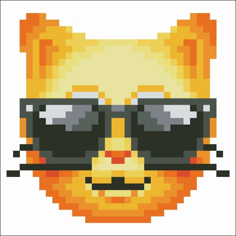 Laad de afbeelding in de Gallery-viewer, Diamond Dotz Diamond Painting Cool Cat 10X10 Cm