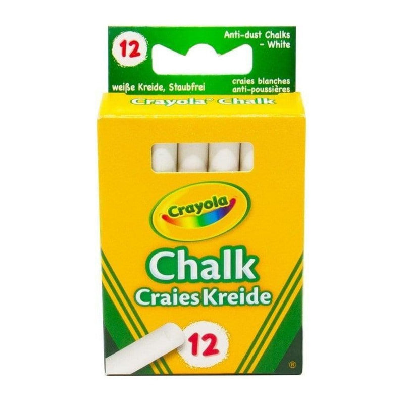 Laad de afbeelding in de Gallery-viewer, Crayola Anti-Stof Krijtjes 12 Stuks Wit
