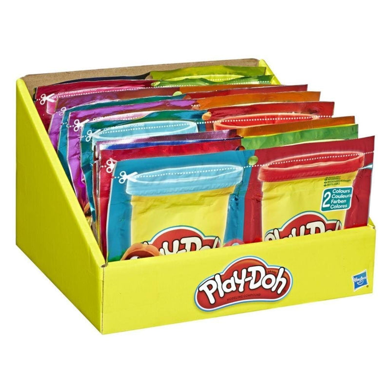 Laad de afbeelding in de Gallery-viewer, Play-Doh Grab And Go Compound Bag + 2 Kleuren Klei Assorti