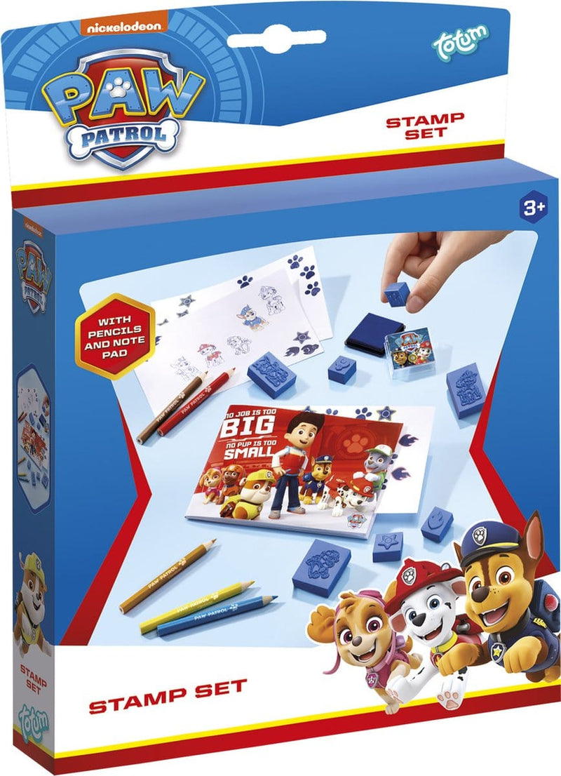 Laad de afbeelding in de Gallery-viewer, PAW PATROL: STEMPEL SET, MET POTLODEN, STEMPELS EN BOEKJE
