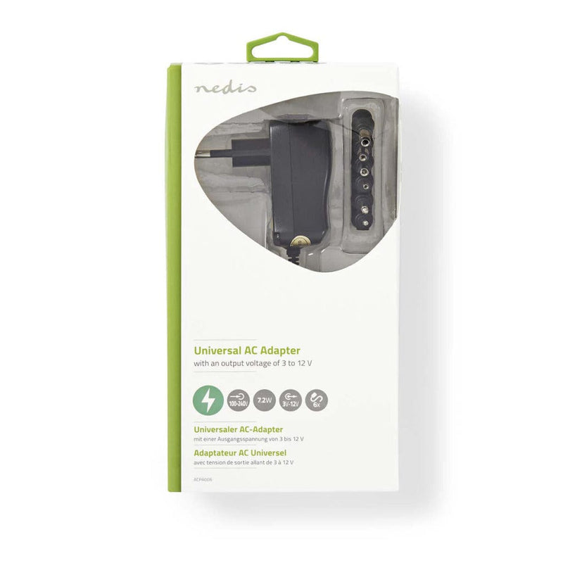Laad de afbeelding in de Gallery-viewer, Nedis Acpa006 Universele Ac-Voedingsadapter 3/4,5/5/6/7,5/9/12 V Dc 0,6 A