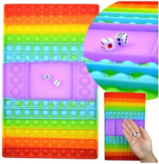 Laad de afbeelding in de Gallery-viewer, Magic fidget pop it challange rainbow 30 x 18 cm