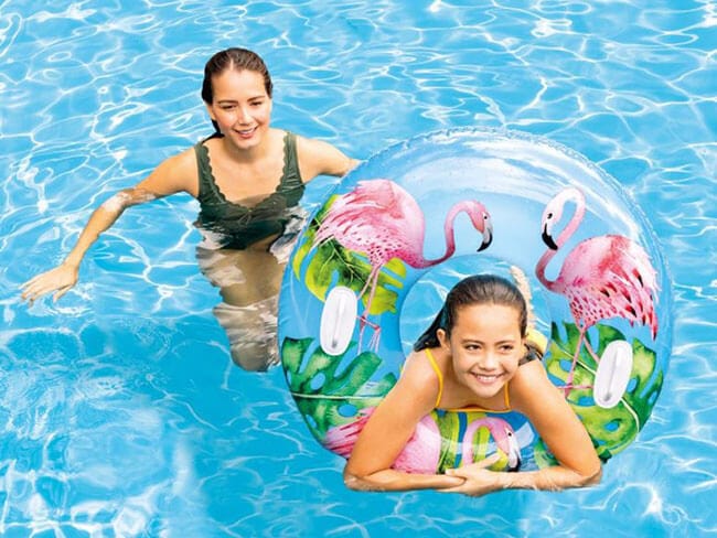 Laad de afbeelding in de Gallery-viewer, Intex Tropische Transparante Zwemband