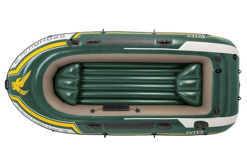 Laad de afbeelding in de Gallery-viewer, Intex Seahawk 3 Set - Driepersoons Opblaasboot