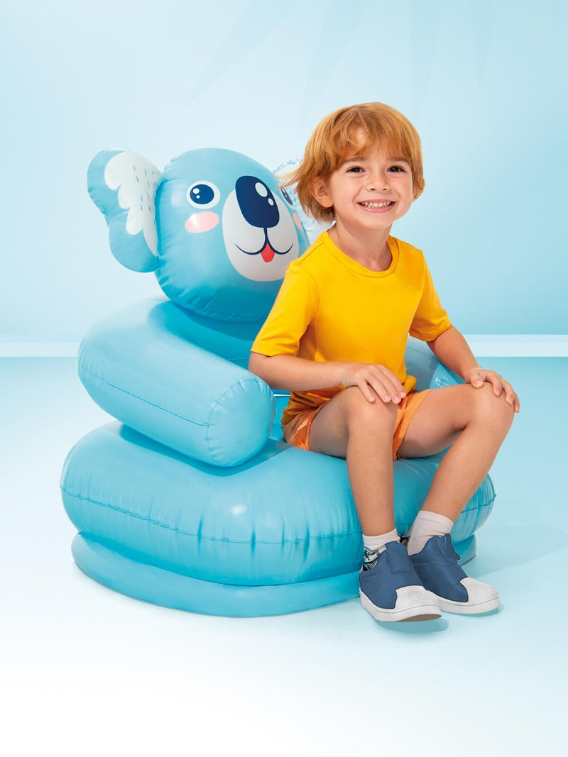 Laad de afbeelding in de Gallery-viewer, Intex Kinderstoel 'Happy Animal' Blauw