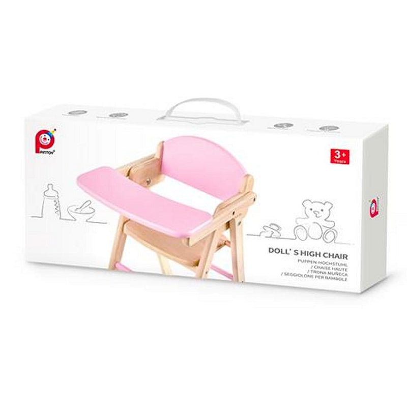 Laad de afbeelding in de Gallery-viewer, Pintoy Houten Hoge Poppenstoel 60 Cm