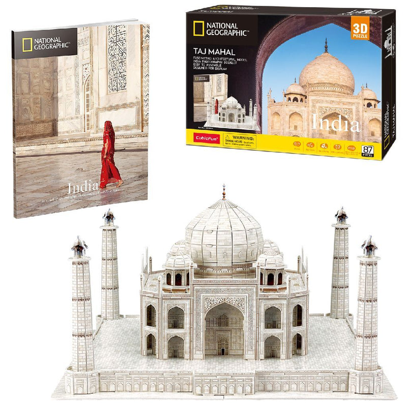 Laad de afbeelding in de Gallery-viewer, Cubic Fun National Geographic 3D Puzzel Taj Mahal 87 Stukjes