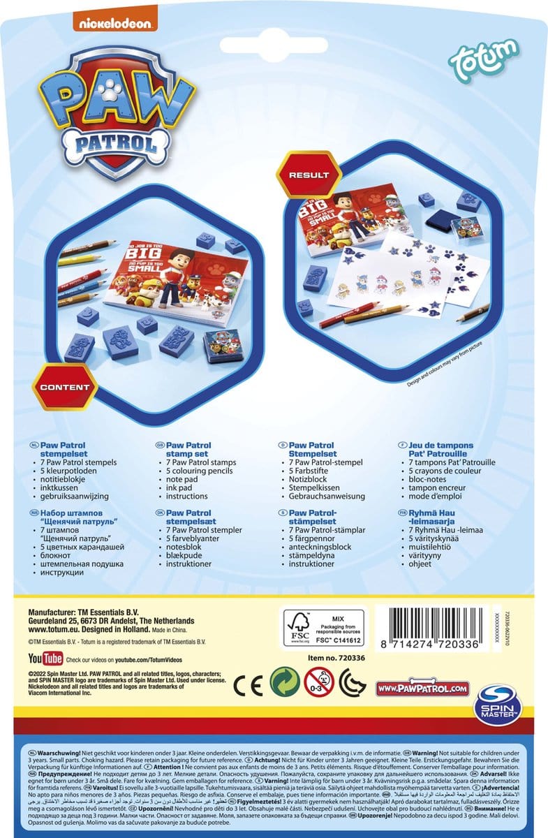 Laad de afbeelding in de Gallery-viewer, PAW PATROL: STEMPEL SET, MET POTLODEN, STEMPELS EN BOEKJE
