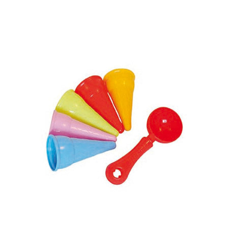 Laad de afbeelding in de Gallery-viewer, Basic Adriatic Zandvormen Ijscohoorntjes 6-Delig