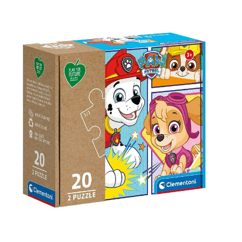 Laad de afbeelding in de Gallery-viewer, Clementoni Puzzel Paw Patrol 2X20 Stukjes