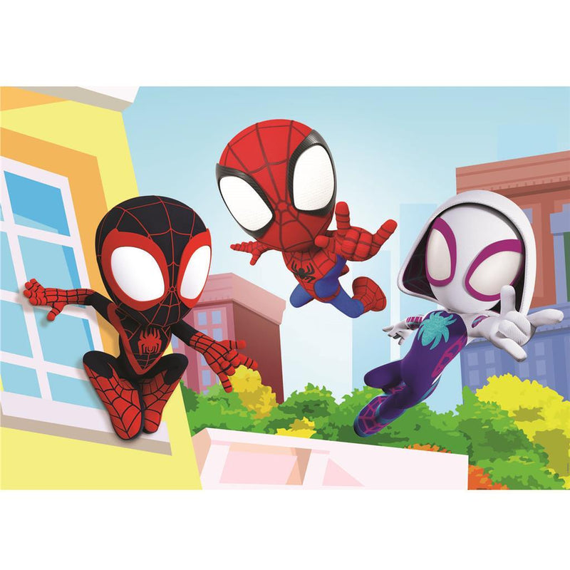 Laad de afbeelding in de Gallery-viewer, Clementoni Supercolor Puzzel Spidey And His Amazing Friends 2X20 Stukjes