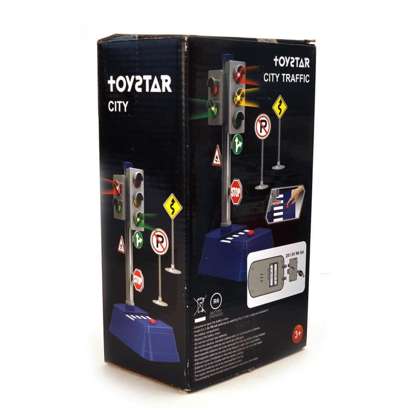 Laad de afbeelding in de Gallery-viewer, Basic Stoplicht Met Verkeersborden + Licht En Geluid