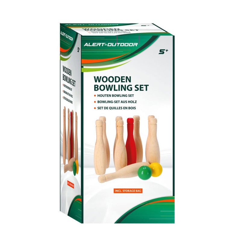 Laad de afbeelding in de Gallery-viewer, Alert Outdoor Houten Bowling Set