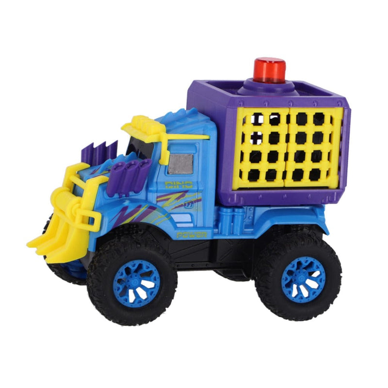 Laad de afbeelding in de Gallery-viewer, Basic Dino Truck Met Dino + Licht En Geluid