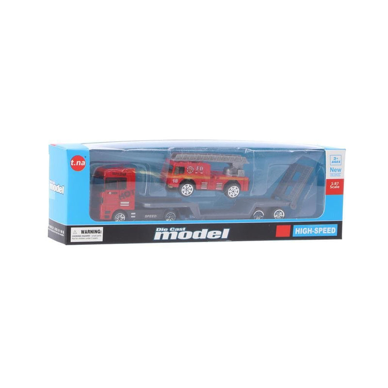 Laad de afbeelding in de Gallery-viewer, Overige Merken Die-Cast Transporter + Voertuig Assorti