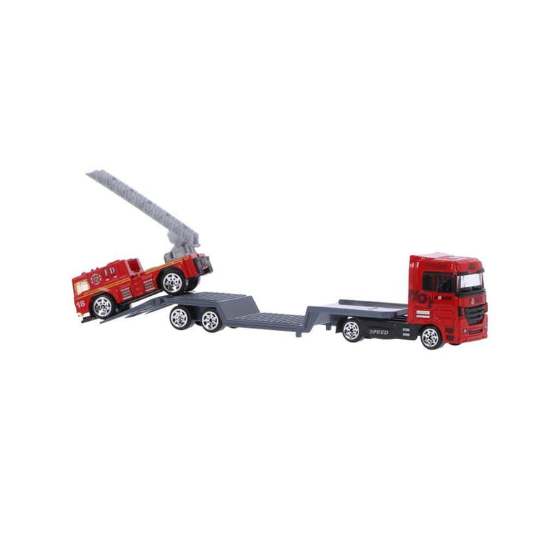 Laad de afbeelding in de Gallery-viewer, Overige Merken Die-Cast Transporter + Voertuig Assorti