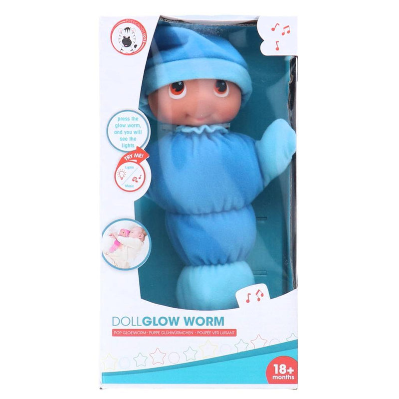 Laad de afbeelding in de Gallery-viewer, Overige Merken Gloeiworm Knuffelpop + Licht En Geluid 28 Cm Assorti