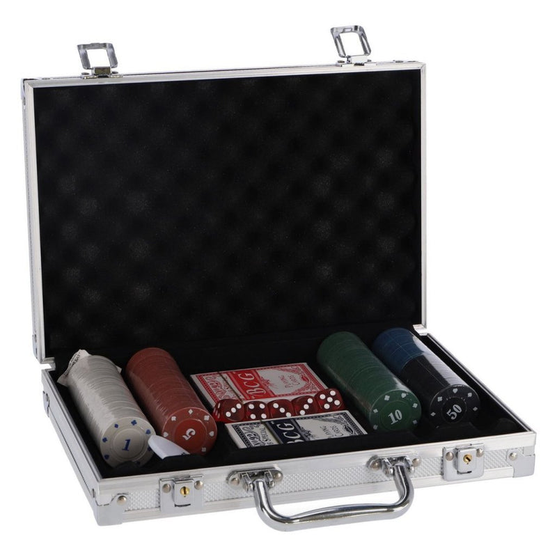 Laad de afbeelding in de Gallery-viewer, Overige Merken Pokerset In Koffer 200-Delig Aluminium