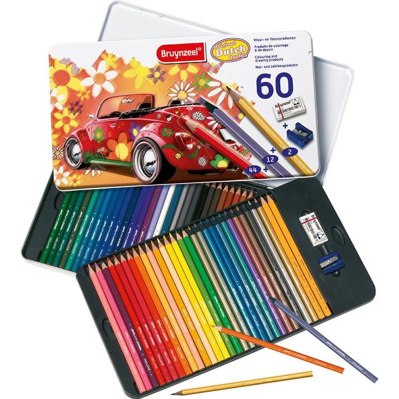 Laad de afbeelding in de Gallery-viewer, Bruynzeel Sixties Kleurset Voor Volwassenen 60-Delig