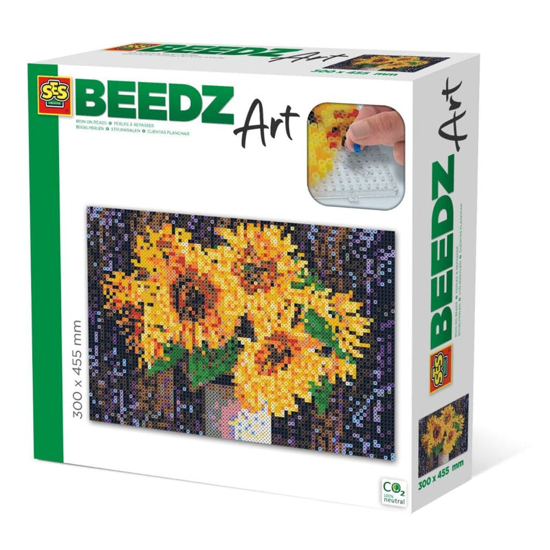 Laad de afbeelding in de Gallery-viewer, Ses Creative Beedz Art Strijkkralen Zonnebloemen 30X45.5 Cm 7000 Stuks