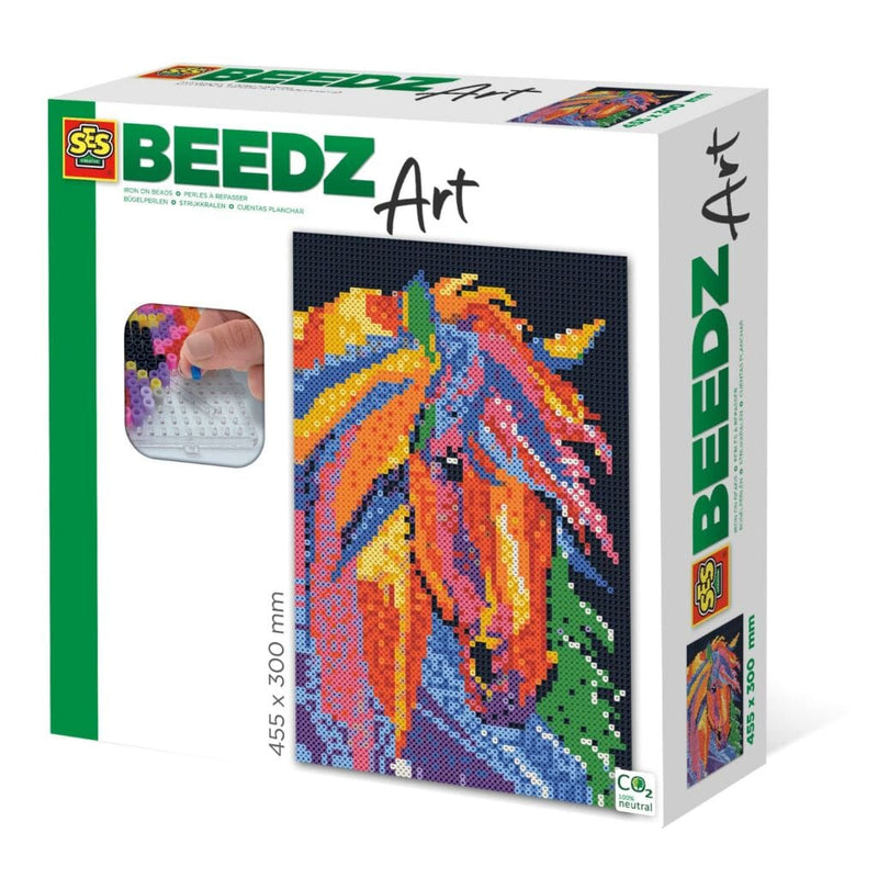 Laad de afbeelding in de Gallery-viewer, Ses Creative Beedz Art Strijkkralen Paard Fantasie 45.5X30 Cm 7000 Stuks