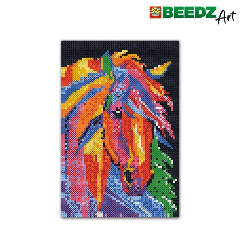 Laad de afbeelding in de Gallery-viewer, Ses Creative Beedz Art Strijkkralen Paard Fantasie 45.5X30 Cm 7000 Stuks