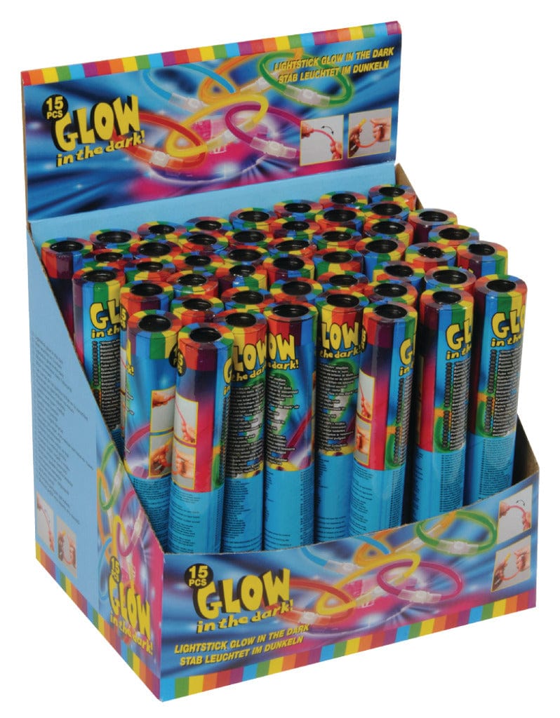 Laad de afbeelding in de Gallery-viewer, Basic Glow In The Dark Sticks / Gloeiarmbandjes 15 Stuks