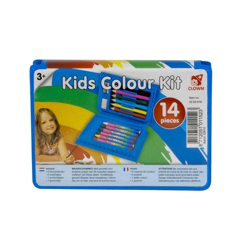 Laad de afbeelding in de Gallery-viewer, Clown Kinder Kleurkoffer 14-Delig