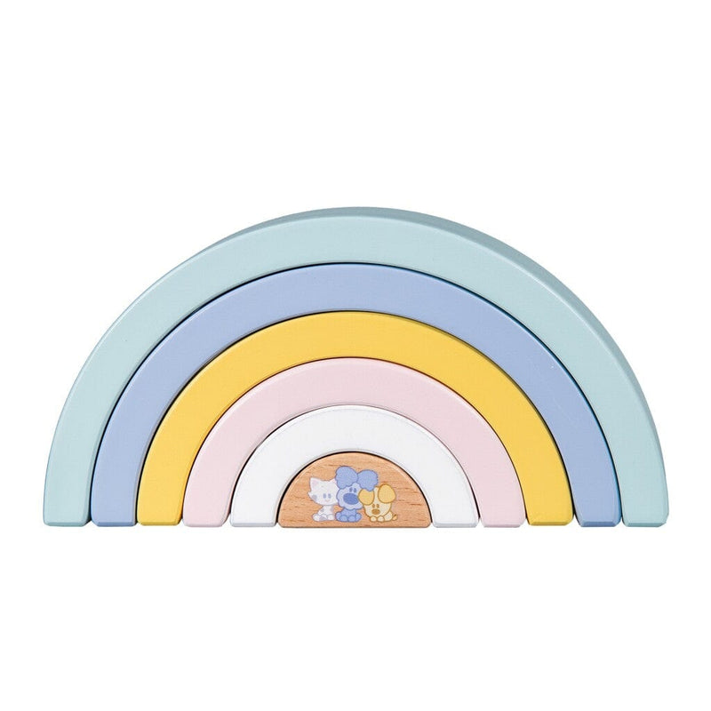 Laad de afbeelding in de Gallery-viewer, Rubo Toys Woezel En Pip Baby Houten Regenboog