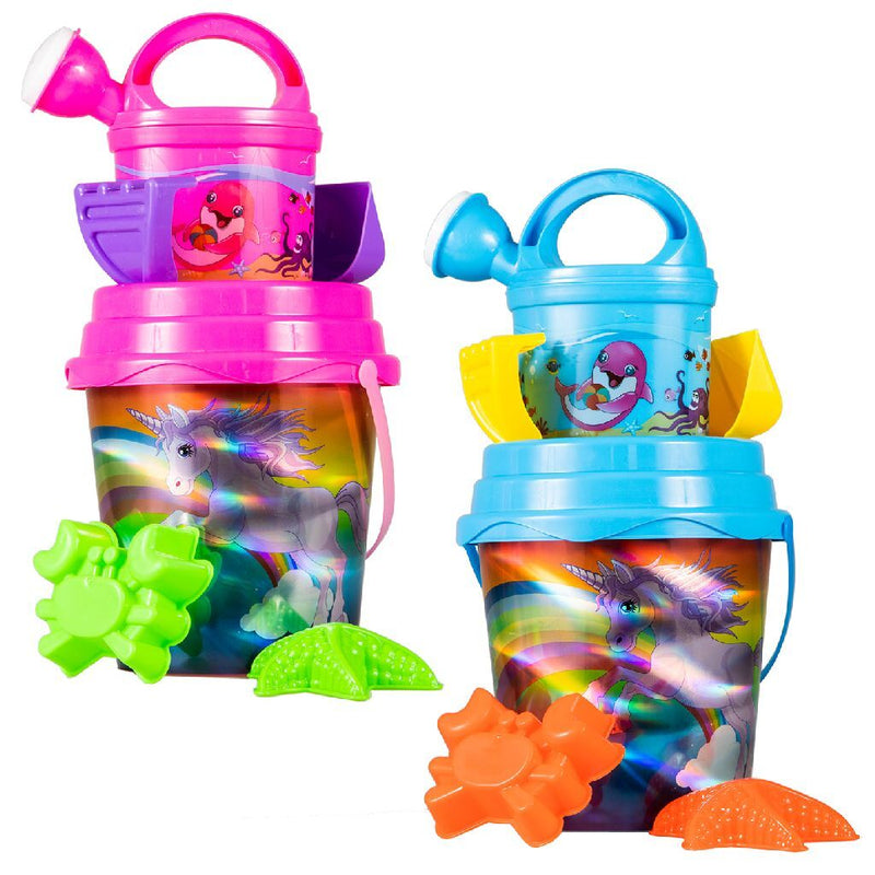 Laad de afbeelding in de Gallery-viewer, Summertime Strandset Unicorn Laser Print 7Dlg 2Ass