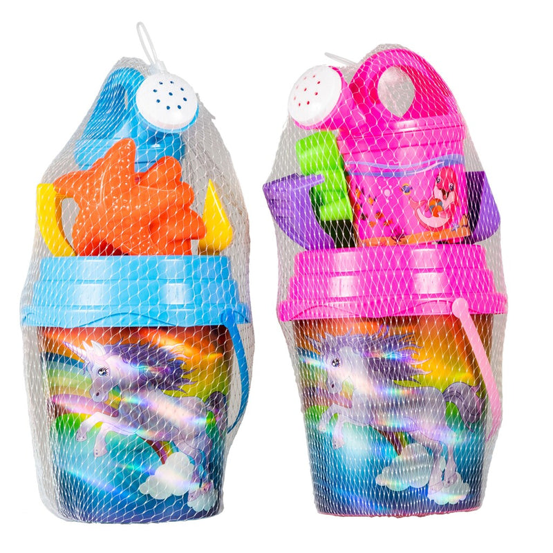 Laad de afbeelding in de Gallery-viewer, Summertime Strandset Unicorn Laser Print 7Dlg 2Ass