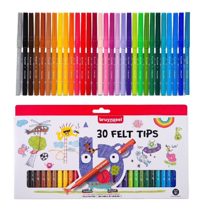 Laad de afbeelding in de Gallery-viewer, Bruynzeel Viltstiften 30 Kleuren