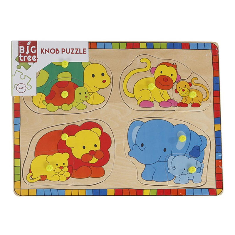 Laad de afbeelding in de Gallery-viewer, Big Tree Houten Inlegpuzzel Dieren Assorti