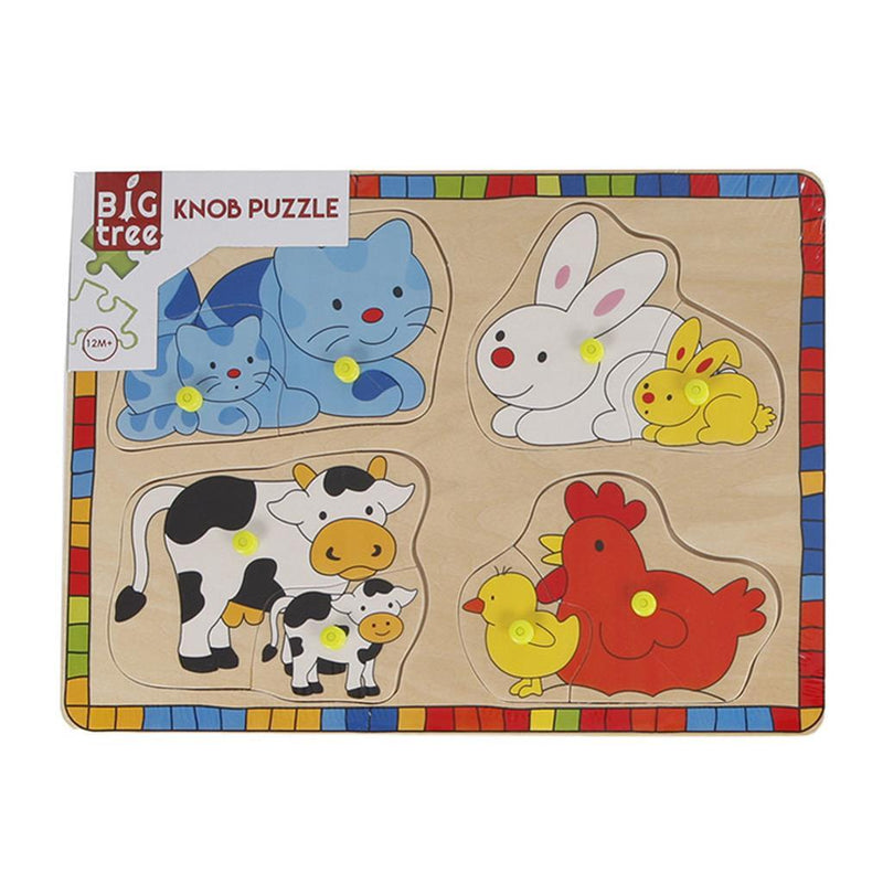 Laad de afbeelding in de Gallery-viewer, Big Tree Houten Inlegpuzzel Dieren Assorti