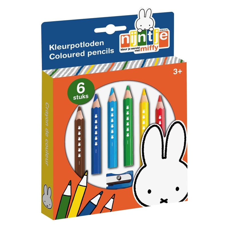 Laad de afbeelding in de Gallery-viewer, Nijntje Kleurpotloden 6 Stuks + Puntenslijper
