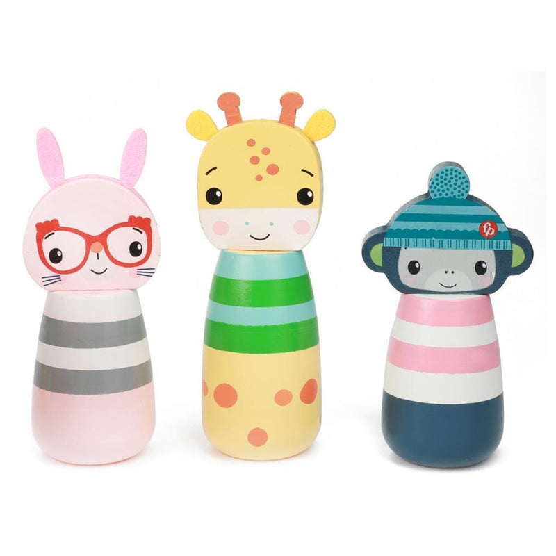 Laad de afbeelding in de Gallery-viewer, Fisher Price Houten Kegelspel Dieren