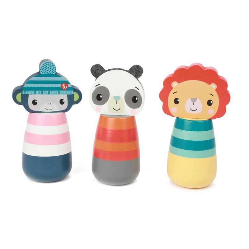 Laad de afbeelding in de Gallery-viewer, Fisher Price Houten Kegelspel Dieren