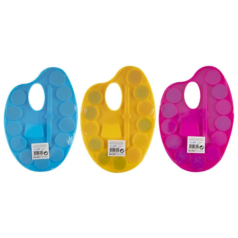 Laad de afbeelding in de Gallery-viewer, Basic Craft Waterverfpalet + Penseel 12 Kleuren Assorti