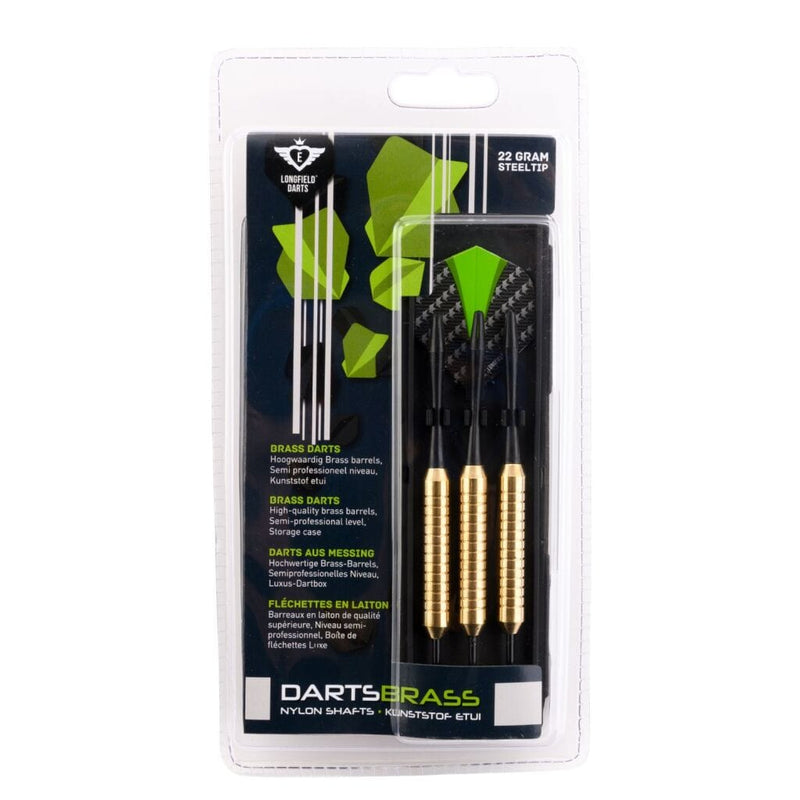 Laad de afbeelding in de Gallery-viewer, Longfield Darts Brass 3 Stuks 22 Gram