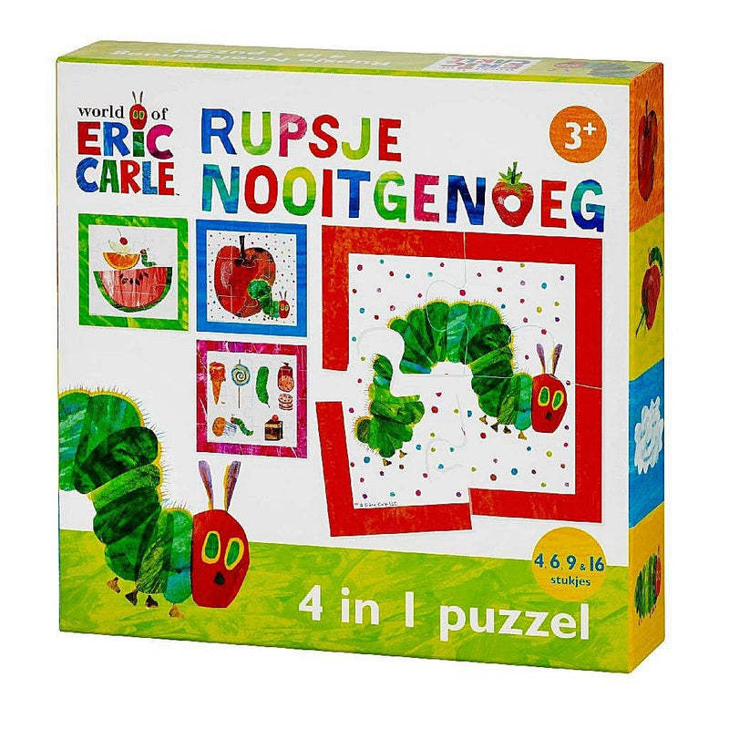 Laad de afbeelding in de Gallery-viewer, Bambolino Toys Rupsje Nooitgenoeg 4In1 Puzzel 4-16 Stukjes