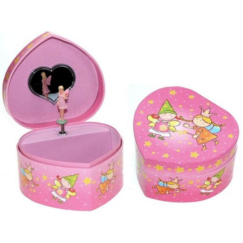 Laad de afbeelding in de Gallery-viewer, Simply For Kids Houten Juwelendoosje Hartvorm Met Muziek En Ballerina