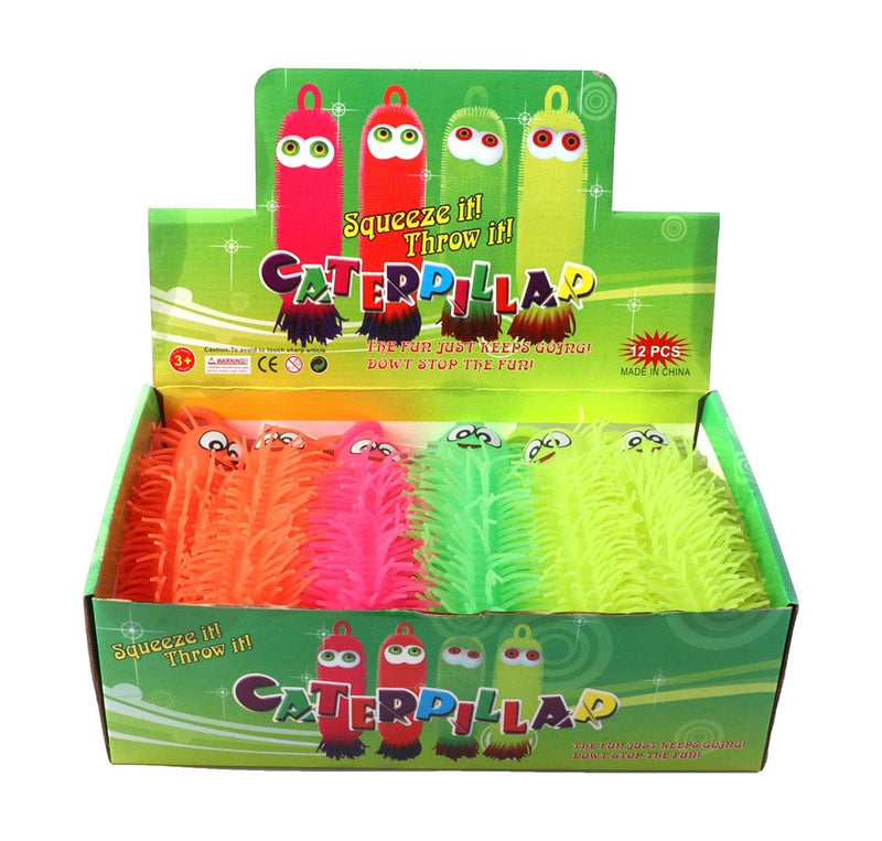 Laad de afbeelding in de Gallery-viewer, Fluffy catepiller 18 cm met elastiek