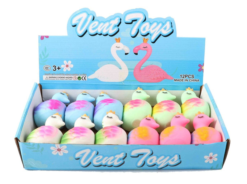 Laad de afbeelding in de Gallery-viewer, Squeeze ball zwaan 11,5 cm 83 gram met poeder