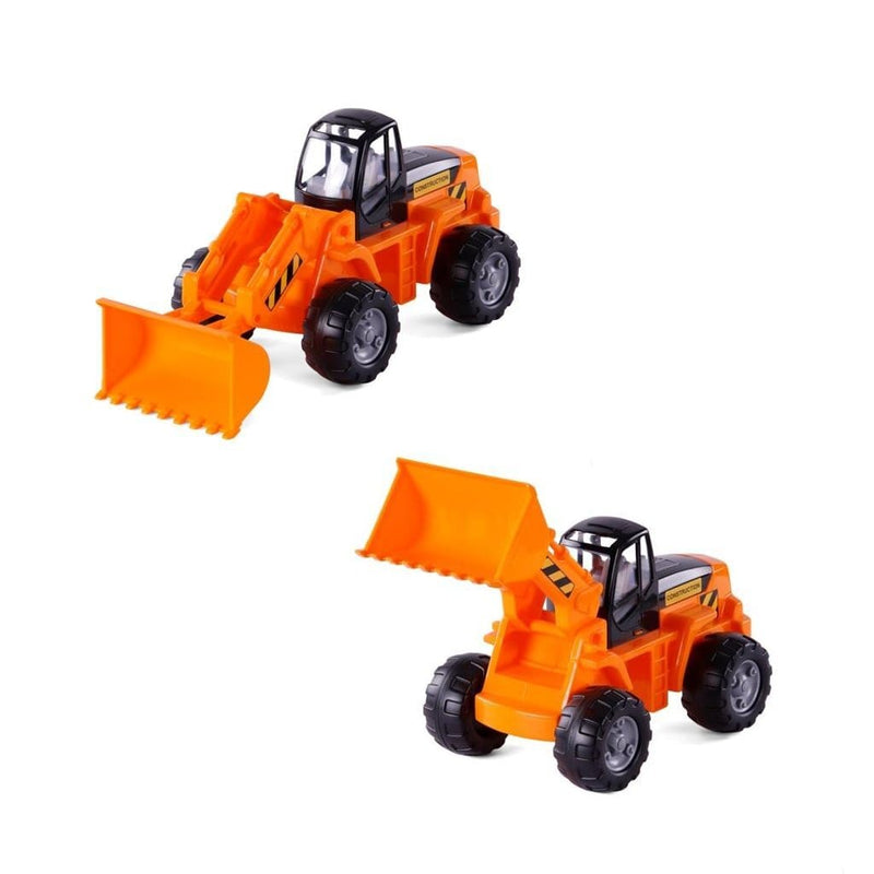 Laad de afbeelding in de Gallery-viewer, Polesie Volvo Vrachtwagen Met Bulldozer Oranje/Zwart