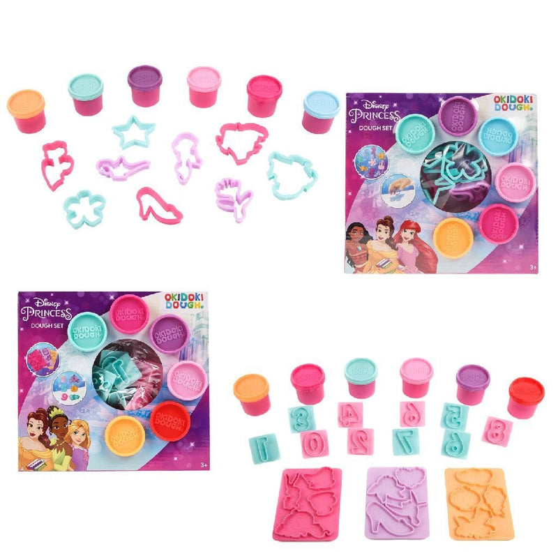 Laad de afbeelding in de Gallery-viewer, Disney Princess Okidoki Dough Vormen + Numbers 2 Assorti