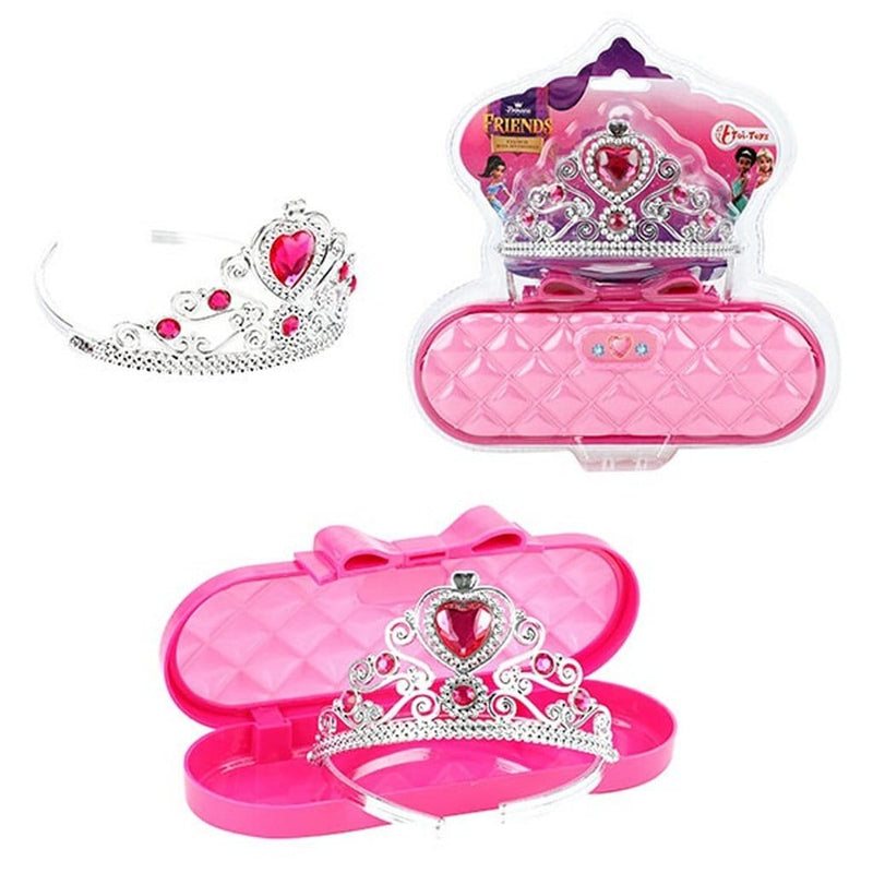 Laad de afbeelding in de Gallery-viewer, Princess Friends Prinses Diadeem Met Tasje Roze
