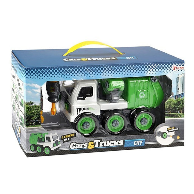 Laad de afbeelding in de Gallery-viewer, Cars & Trucks Cars & Trucks 3In1 Vuilniswagen