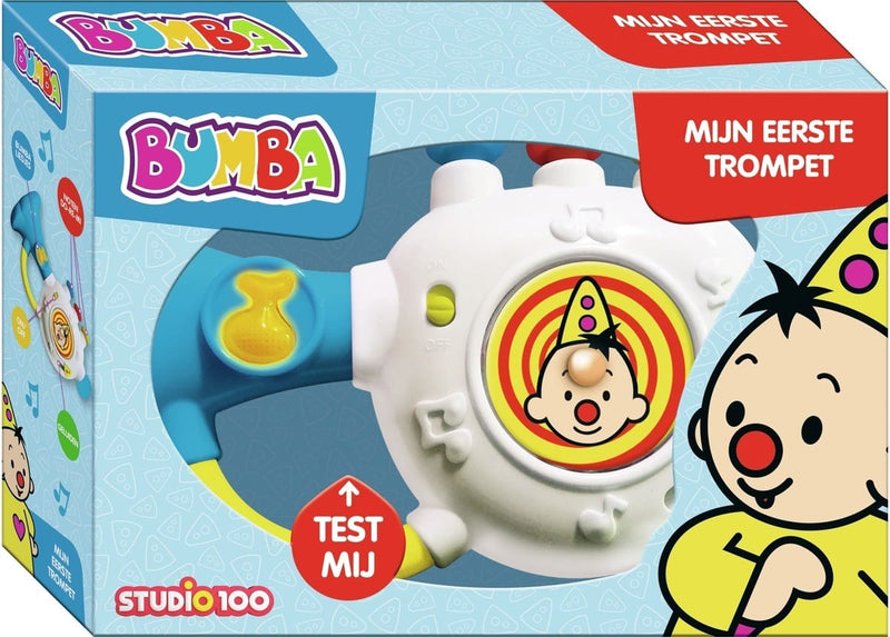 Laad de afbeelding in de Gallery-viewer, BUMBA: MIJN EERSTE TROMPET, MET BUMBA MUZIEK EN GELUIDJES, 24X14X5CM