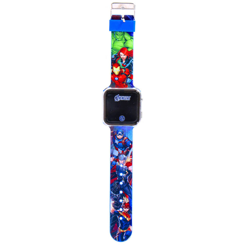 Laad de afbeelding in de Gallery-viewer, Marvel Mervel Led Horloge Avengers Blauw
